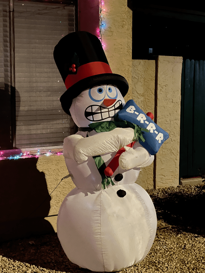 inflatable snowman