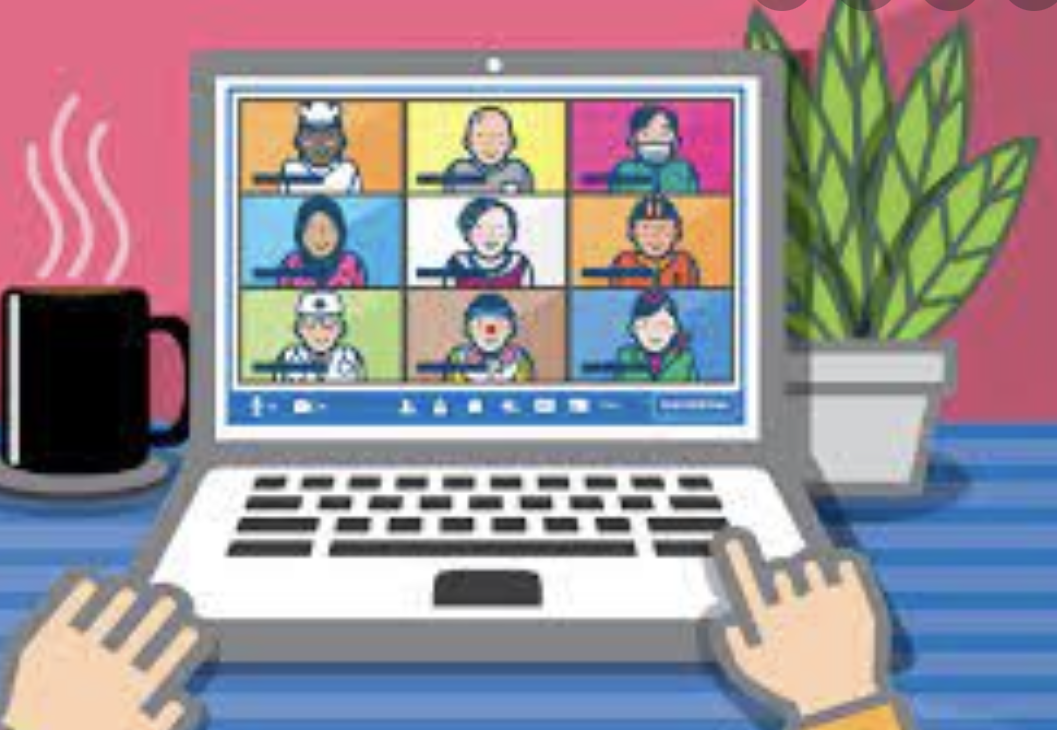 work from home meeting illustration