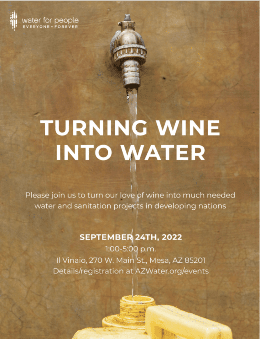 A poster about a water and sanitation project
