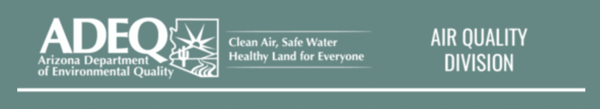 ADEQ Air Quality Division turquoise banner